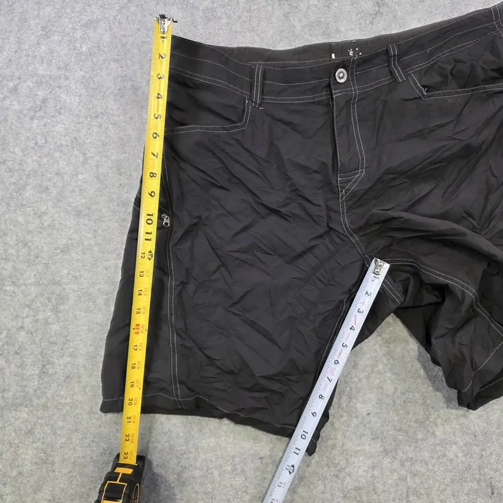 Kuhl Utility Mutiny River Shorts‎ Mens 38 Black Nylon Stretch Hiking Zip Pockets